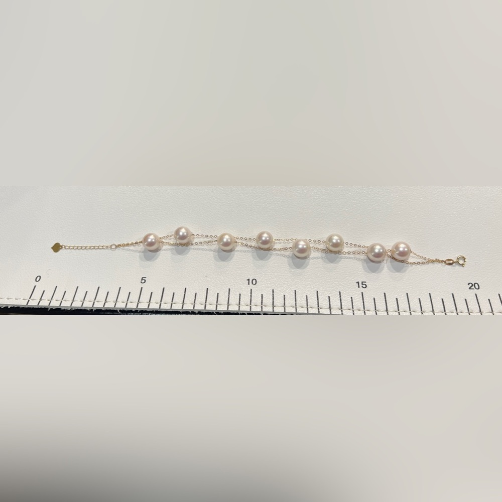 18kgold fresh water pearl bracelet